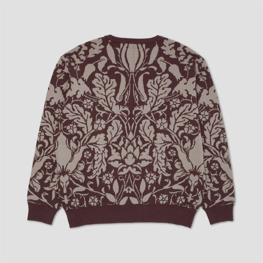 GX1000 Jacquard Knit Floral Sweater Brown / Cream