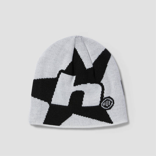 HUF H Star Skull Beanie White