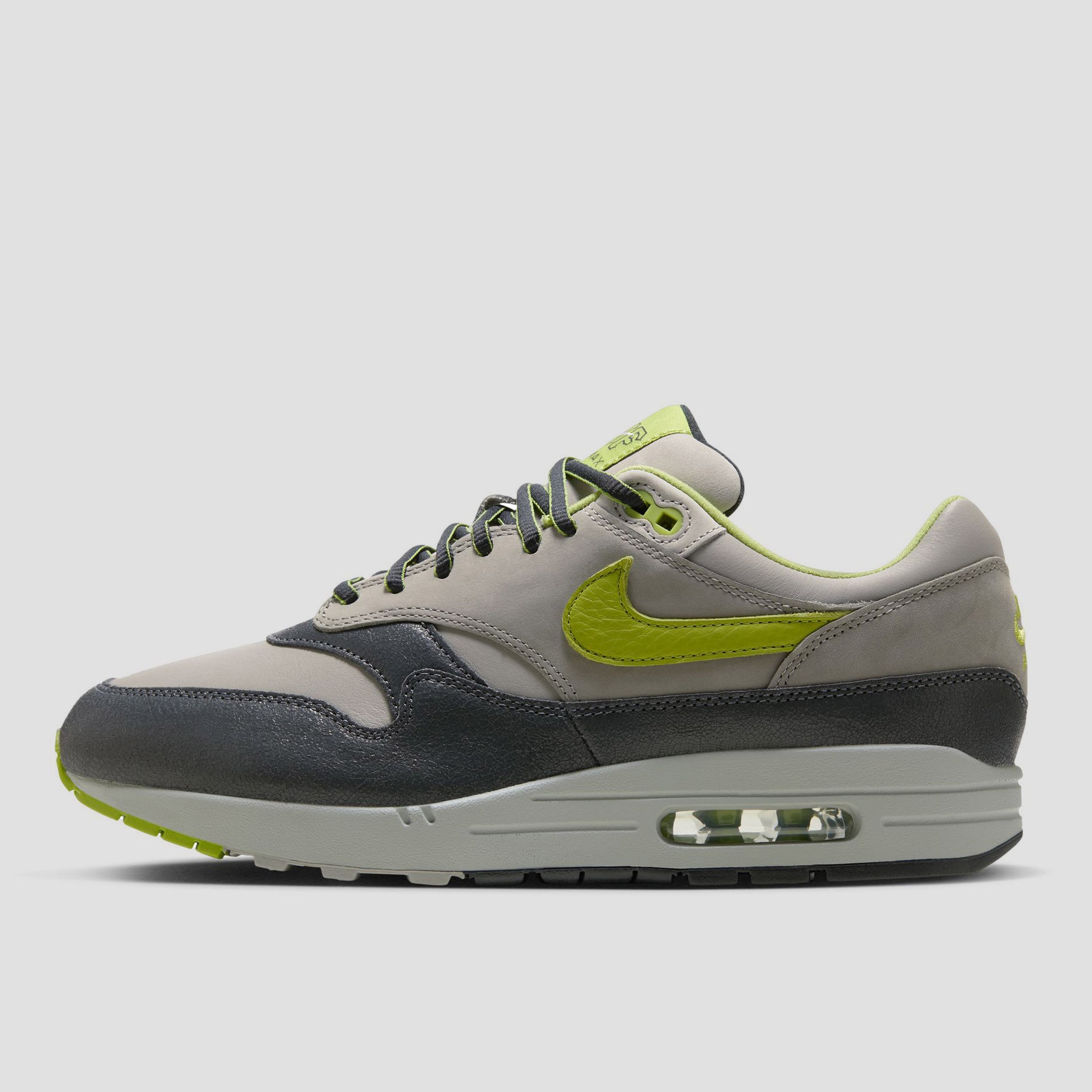 Nike SB Air Max 1 X HUF Shoes Anthracite / Pear / Medium Grey / Flat Pewter