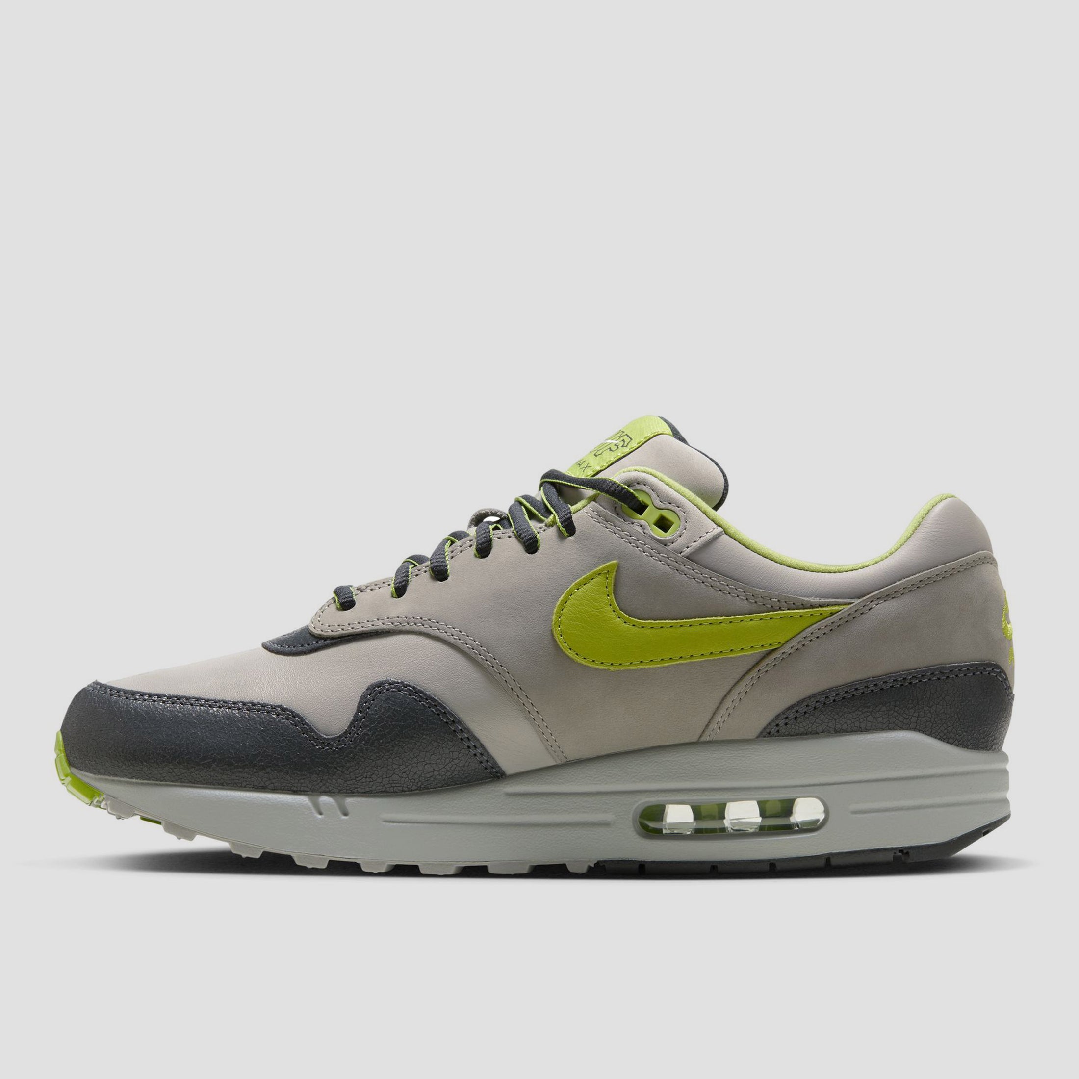 Nike SB Air Max 1 X HUF Shoes Anthracite / Pear / Medium Grey / Flat Pewter