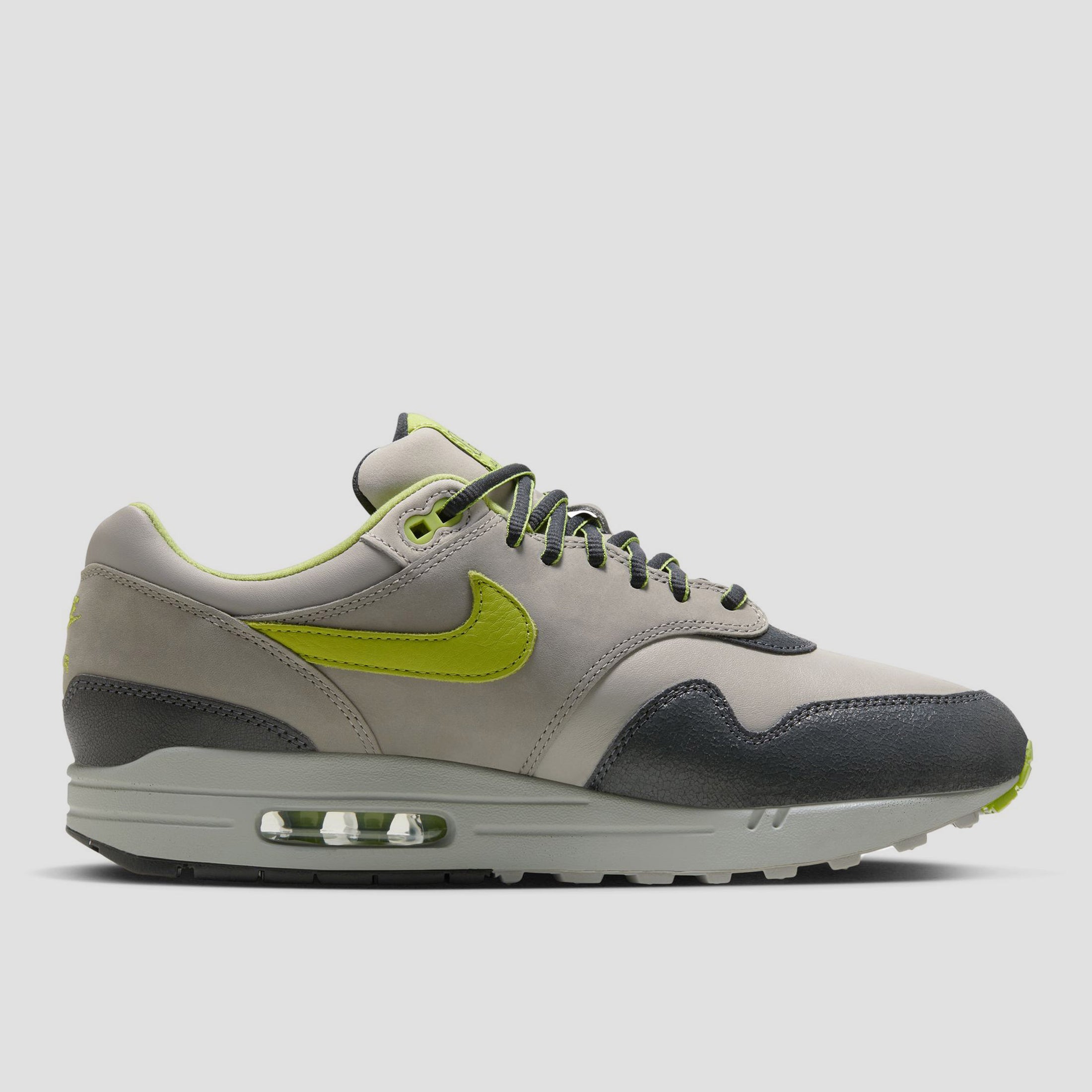 Nike SB Air Max 1 X HUF Shoes Anthracite / Pear / Medium Grey / Flat Pewter