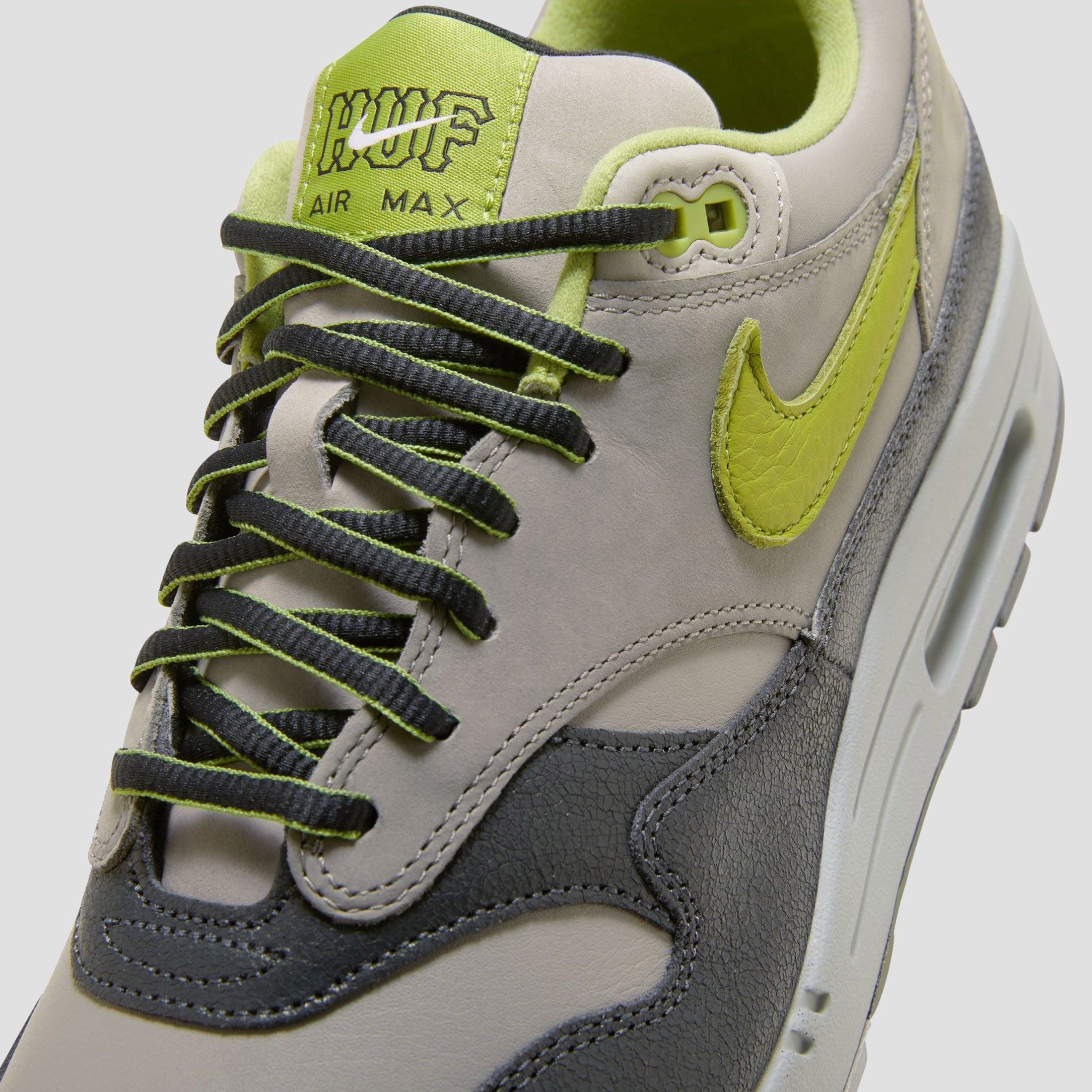 Nike SB Air Max 1 X HUF Shoes Anthracite / Pear / Medium Grey / Flat Pewter