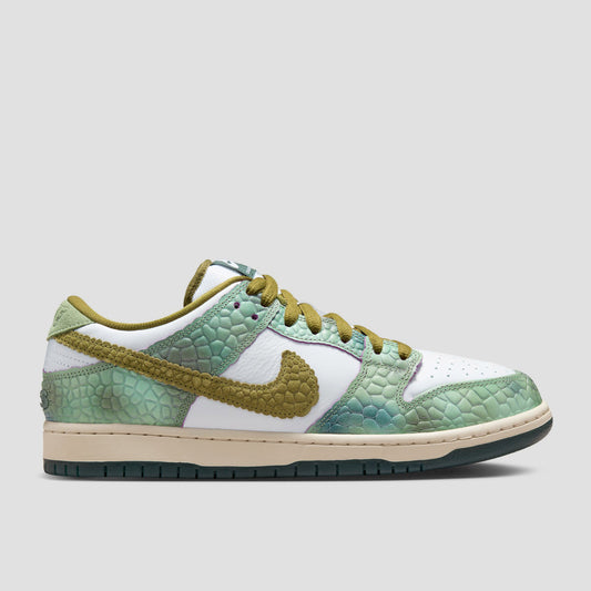 Nike SB Dunk Low Pro Alexis Skate Shoes Oil Green / Desert Moss / White