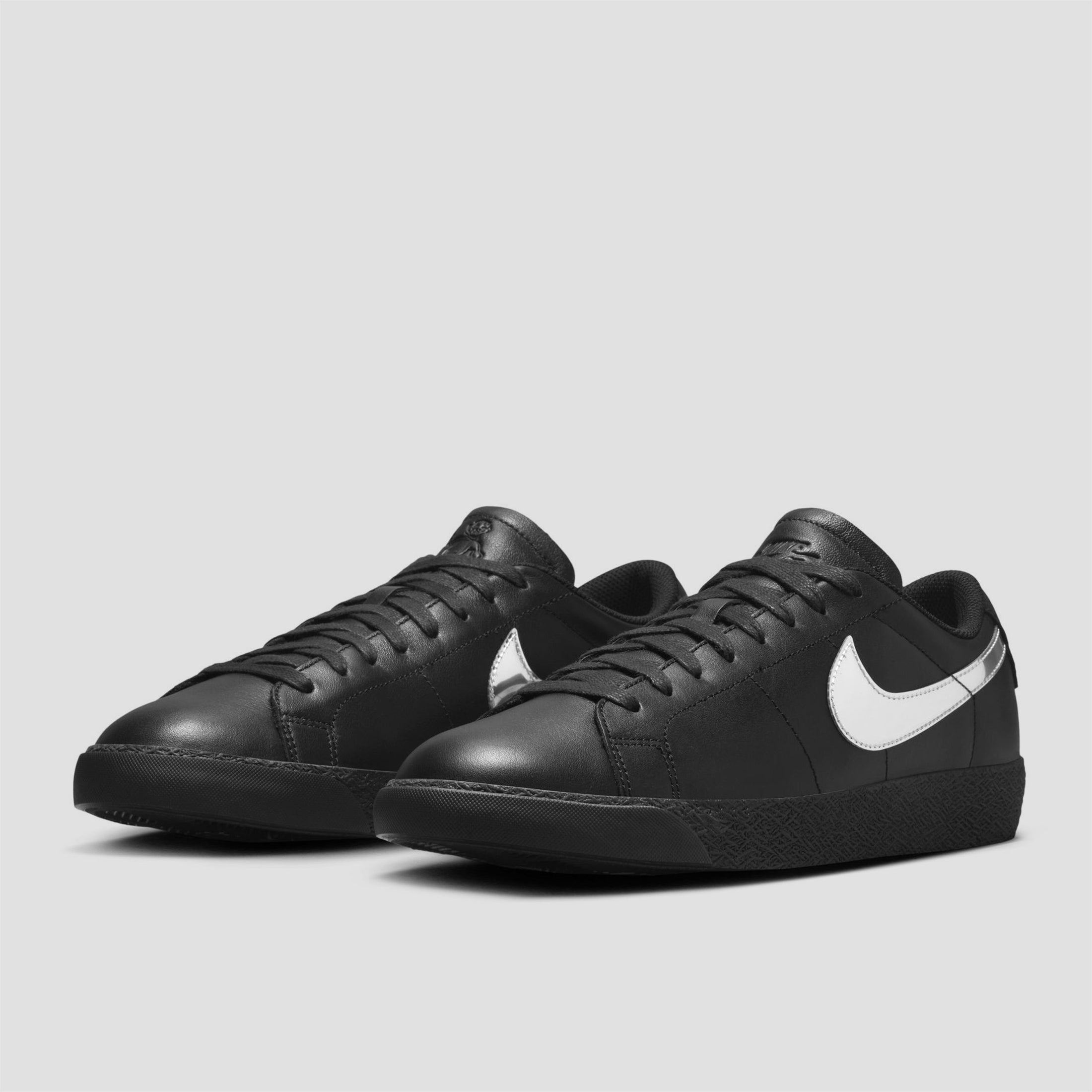 Nike SB x Dancer Zoom Blazer Low Skate Shoes Black / Metallic Silver / Black