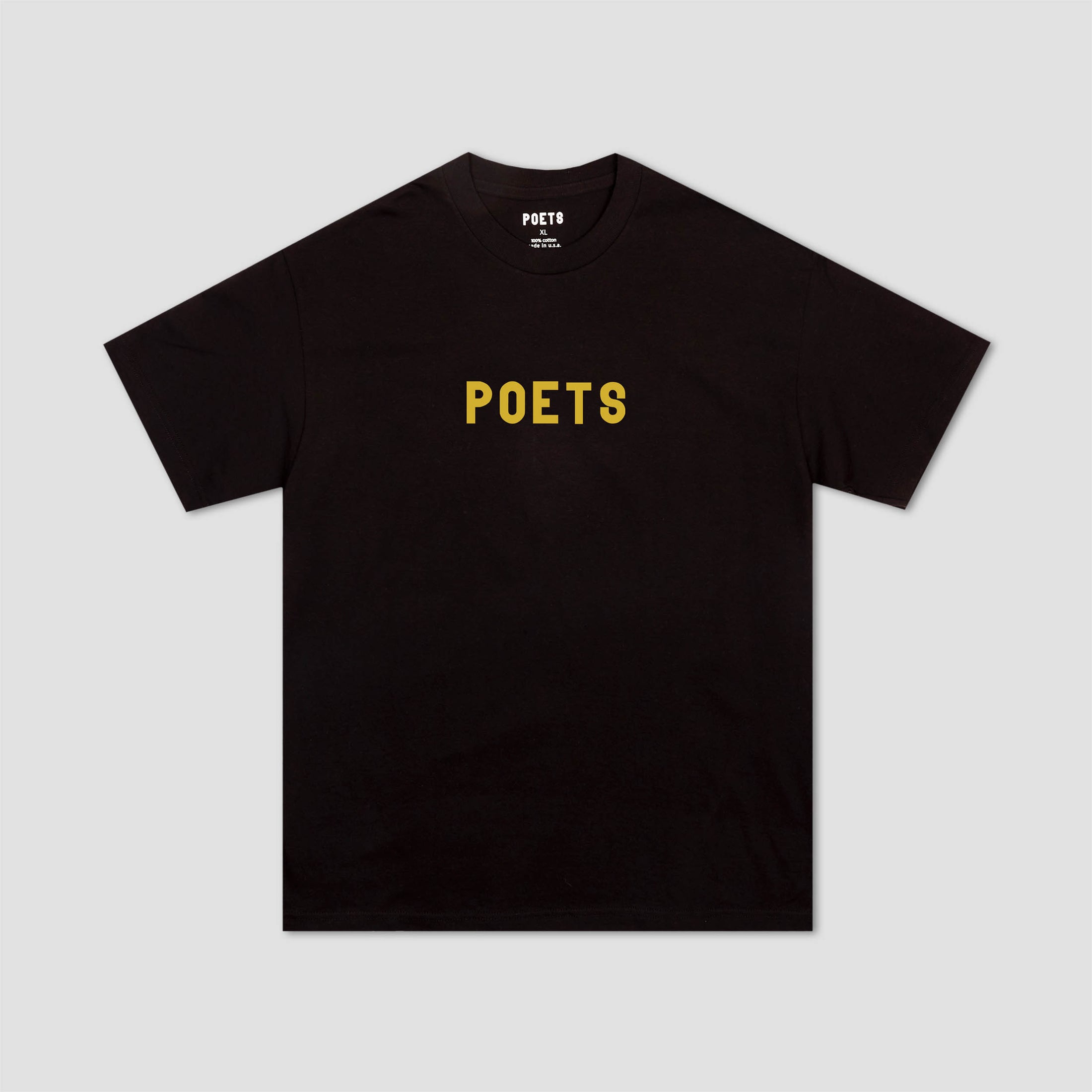 Poets X Danny Minnick OG Flocked T-Shirt Black With Gold Flocking