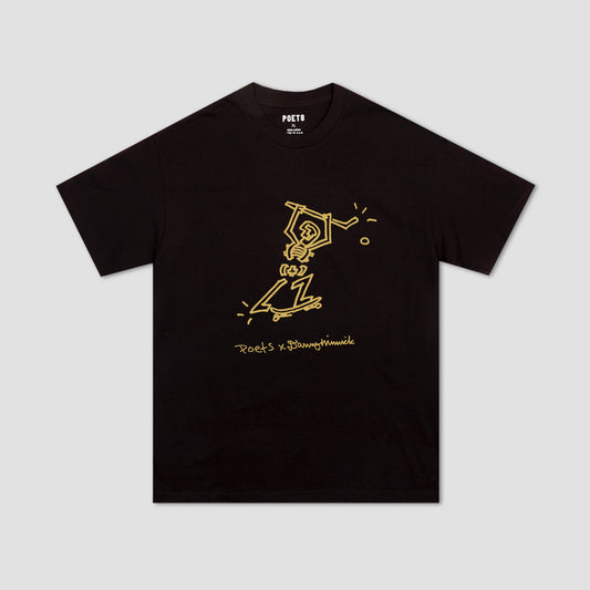 Poets X Danny Minnick T-Shirt Black With Gold Print