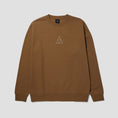 Load image into Gallery viewer, Huf Set Triple Triangle Crewneck Camel
