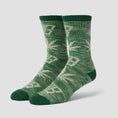 Load image into Gallery viewer, HUF X Bronze Plantlife Marled Socks Green
