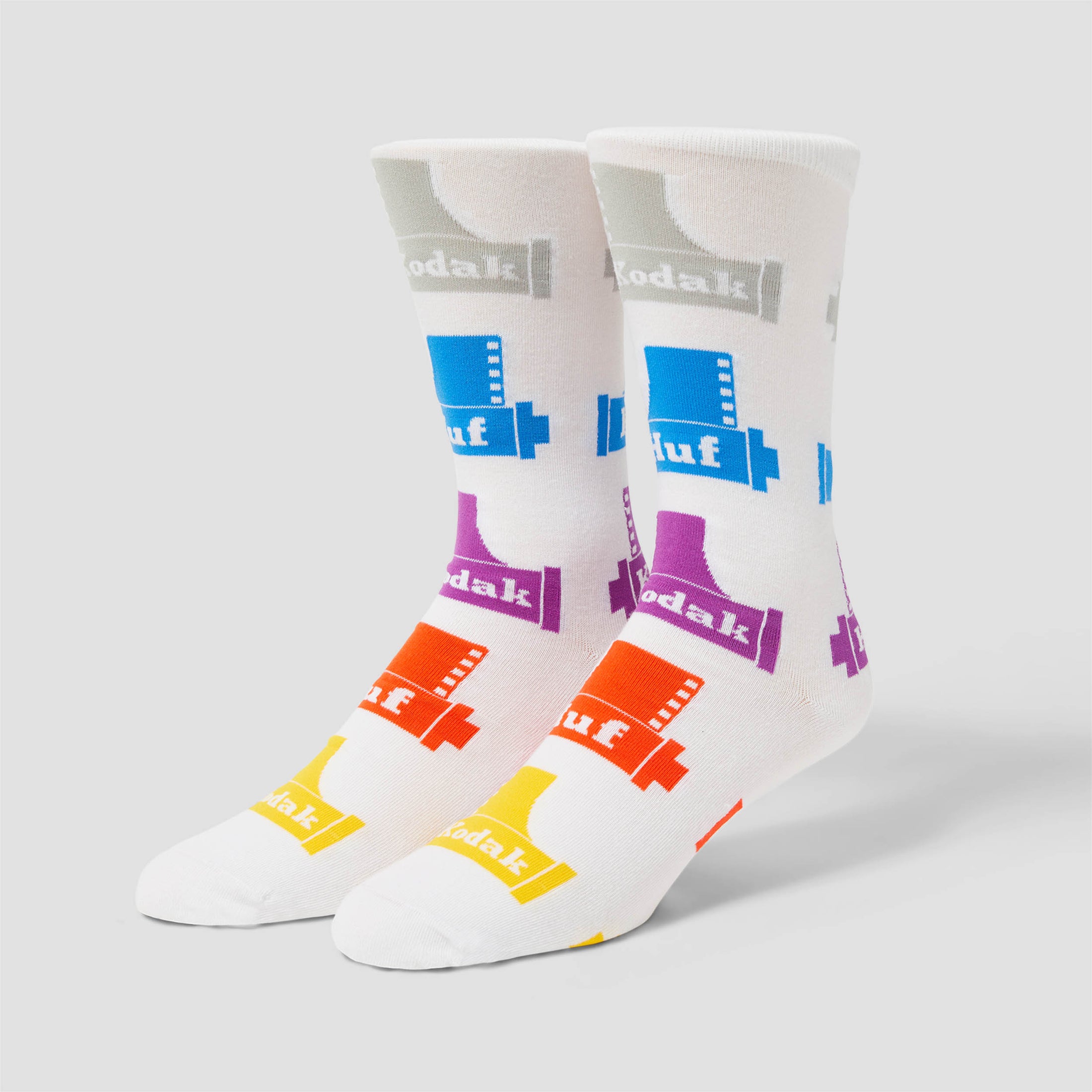 Huf x Kodak Crew Socks White