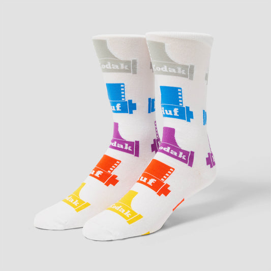 Huf x Kodak Crew Socks White