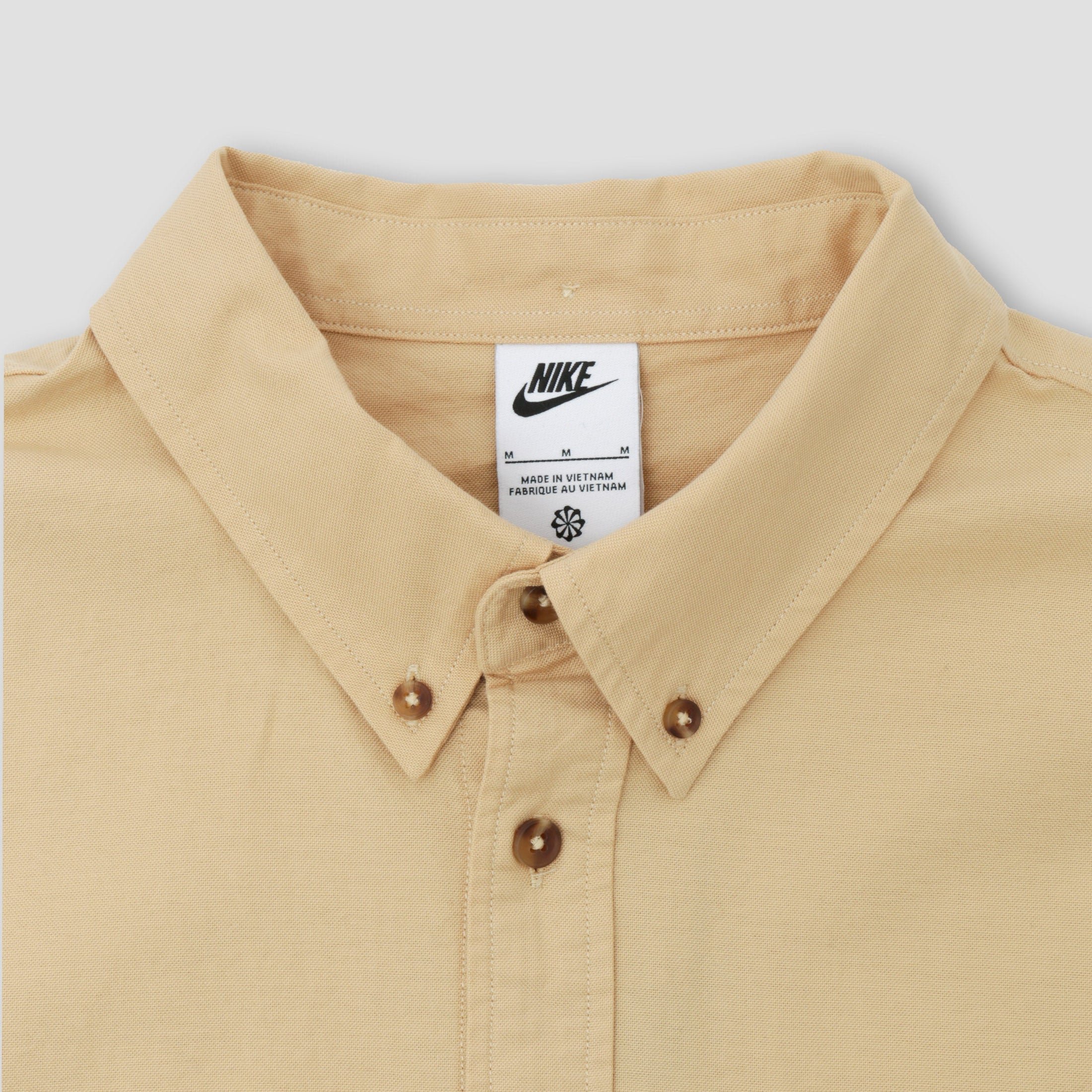 Nike Long Sleeve Button Down Oxford Shirt Sesame