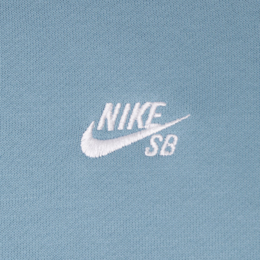 Nike SB Embroidered Logo Fleece Pullover Hood Denim Turq