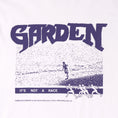 Load image into Gallery viewer, Garden Skateboards Not A Race T-Shirt Purple / White
