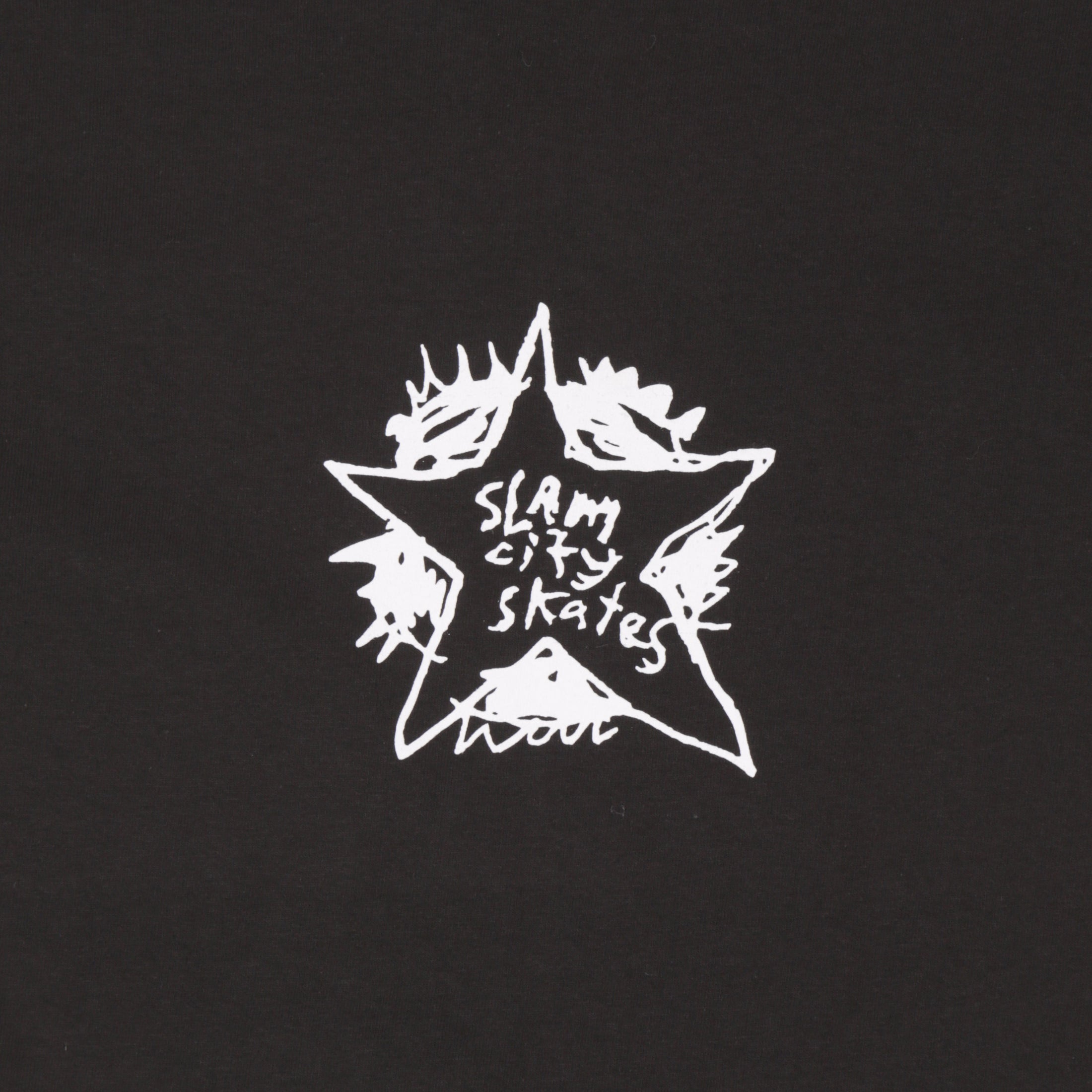 Slam City Skates Swank Star T-Shirt Black / White