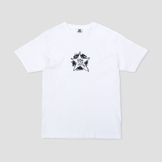 Slam City Skates Swank Star T-Shirt White / Black