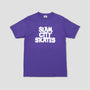 Slam City Skates Classic Logo T-Shirt Purple / White