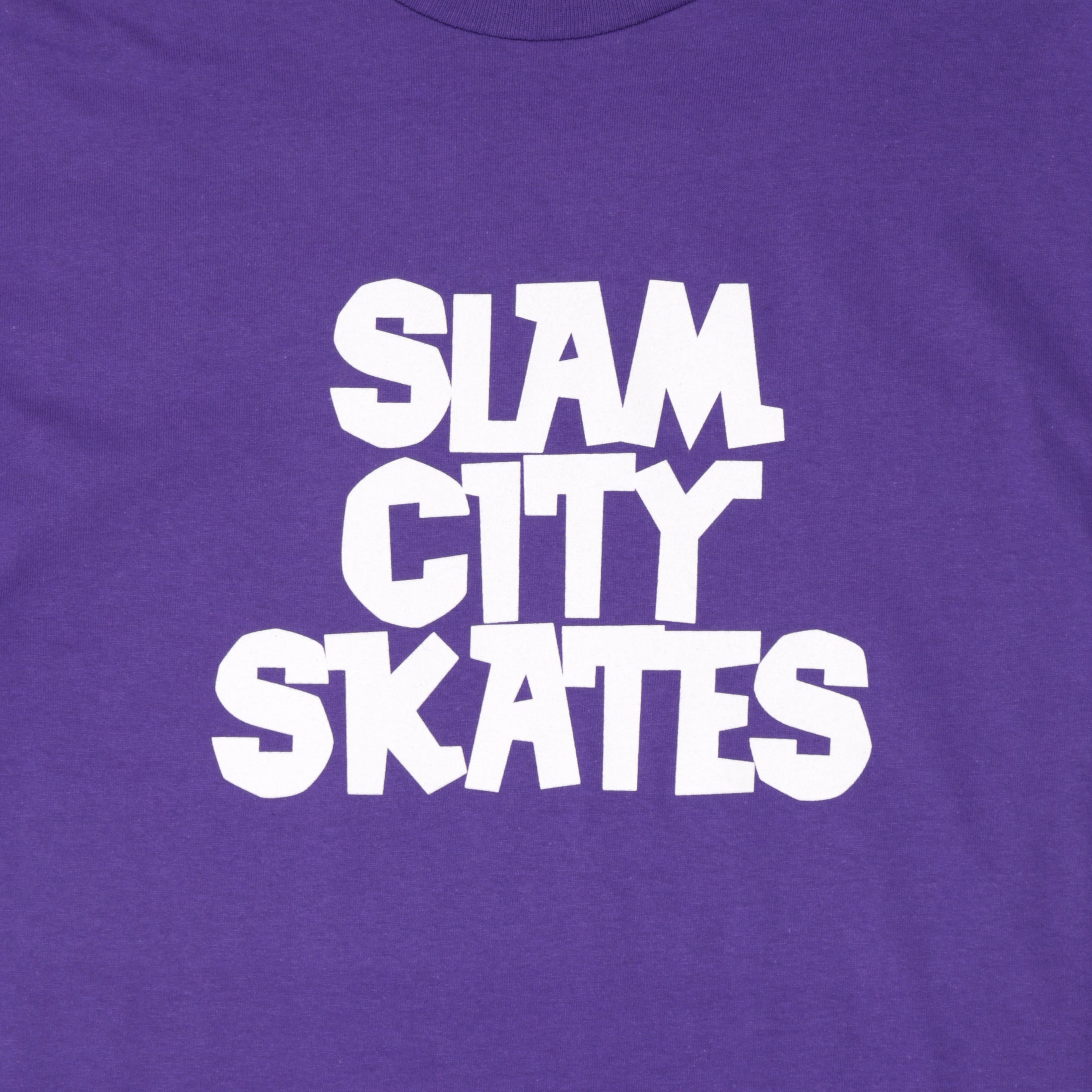 Slam City Skates Classic Logo T-Shirt Purple / White