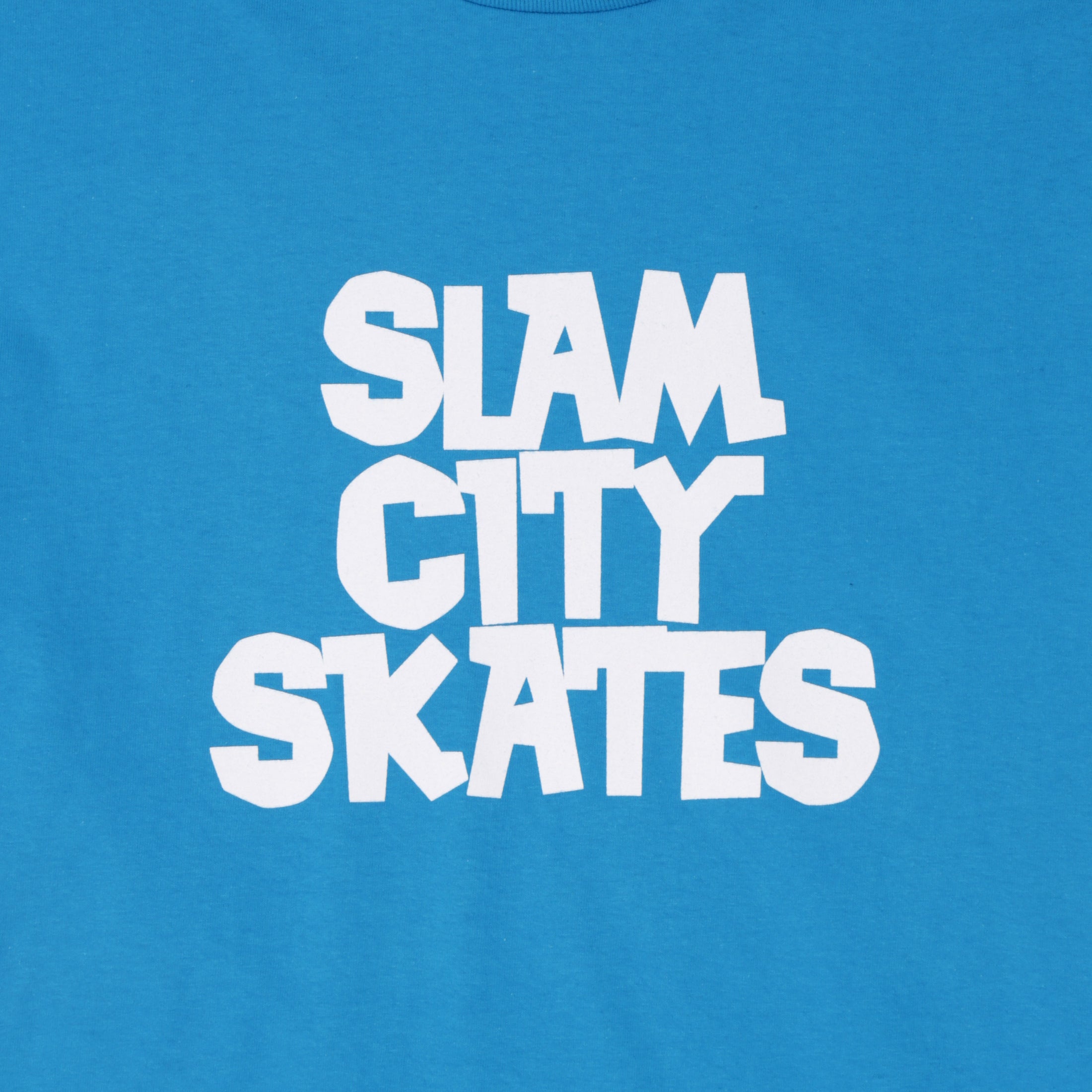 Slam City Skates Classic Logo T-Shirt Turquoise / White