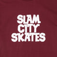 Load image into Gallery viewer, Slam City Skates Classic Logo T-Shirt Burgundy / White
