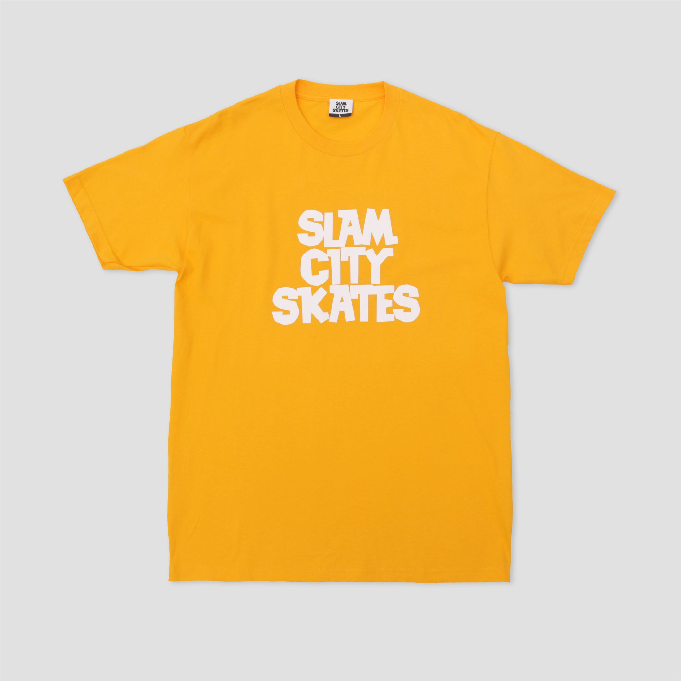 Slam City Skates Classic Logo T-Shirt Gold / White