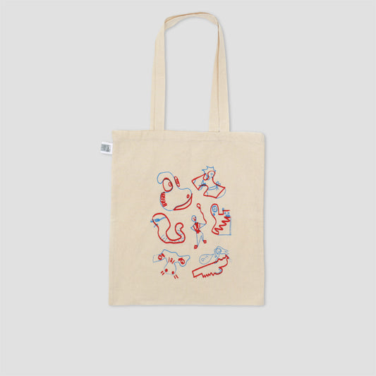 SE15SK8 Shape Game Tote Bag White