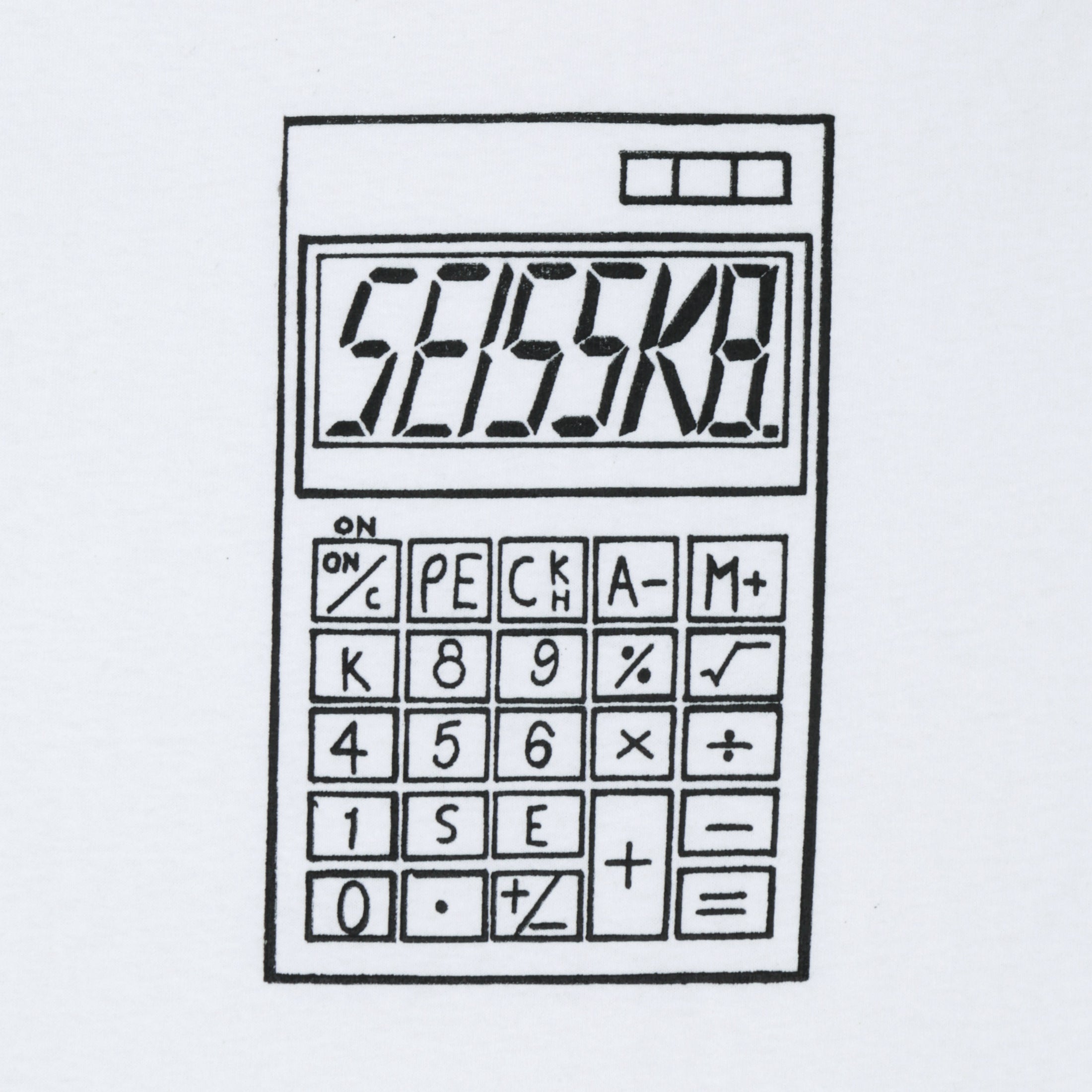 SE15SK8 Calc T-Shirt White