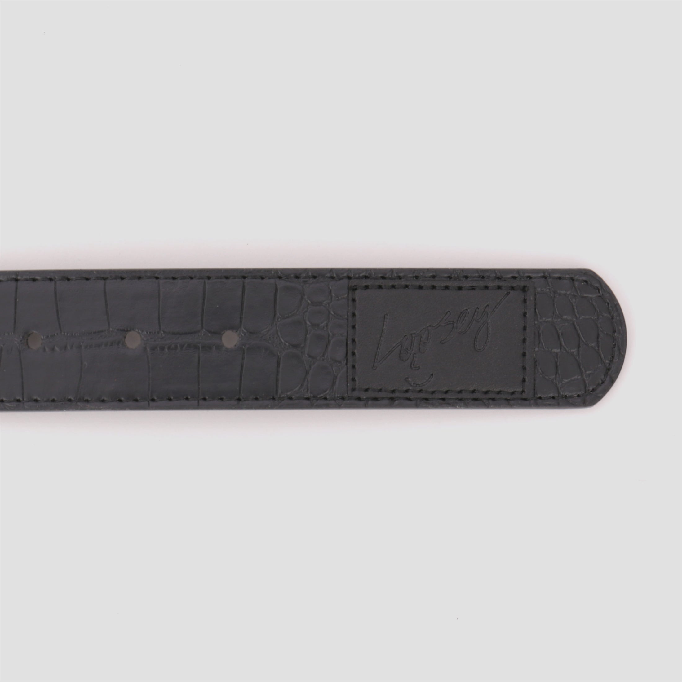 Loosey Croc Skin Belt Black