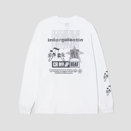 HUF Intergalactic Frequency Longsleeve T-Shirt White