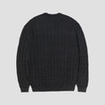 Load image into Gallery viewer, HUF Interlaced Jacquard Overdyed Crew Black
