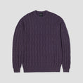 Load image into Gallery viewer, HUF Interlaced Jacquard Overdyed Crew Raisin
