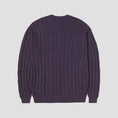 Load image into Gallery viewer, HUF Interlaced Jacquard Overdyed Crew Raisin
