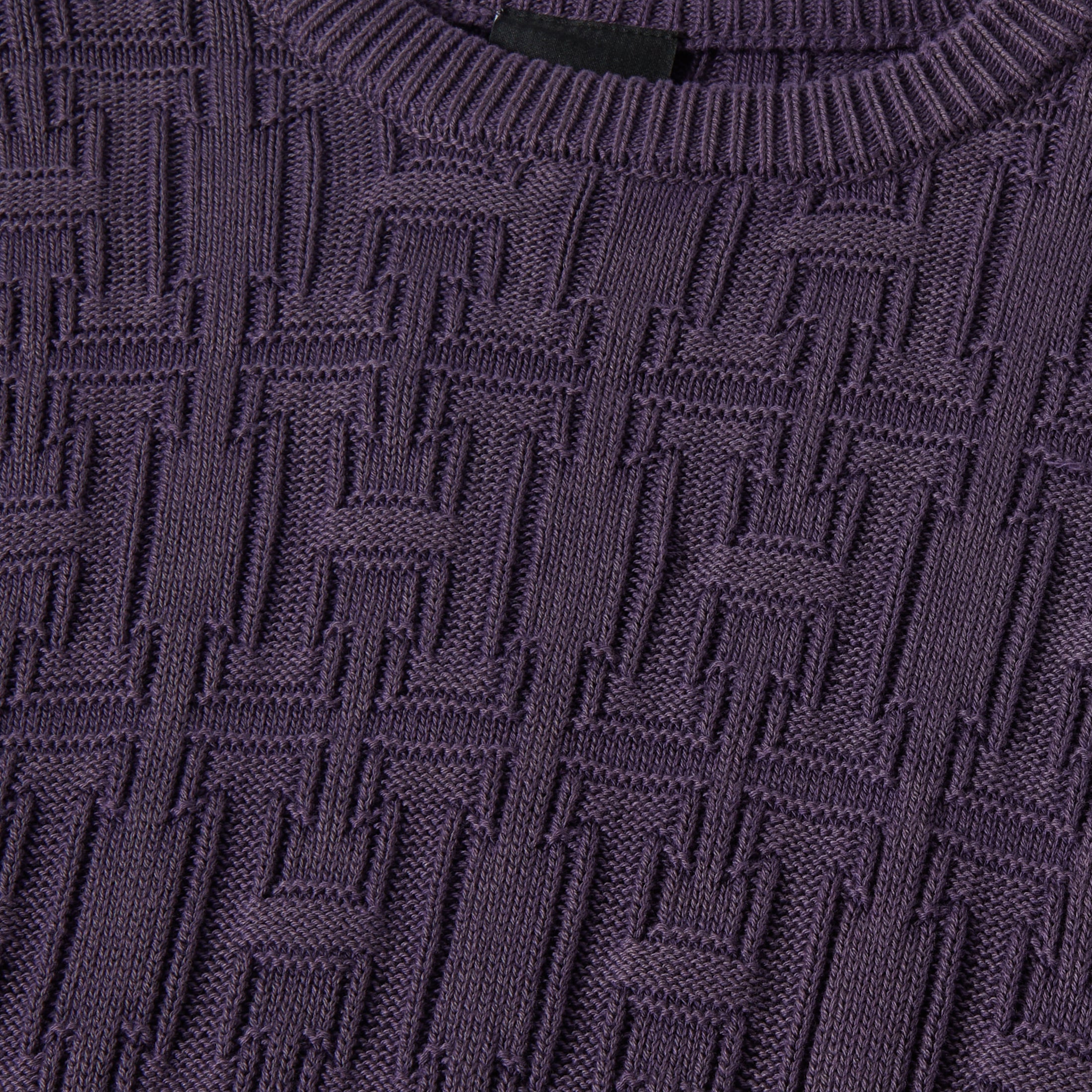 HUF Interlaced Jacquard Overdyed Crew Raisin