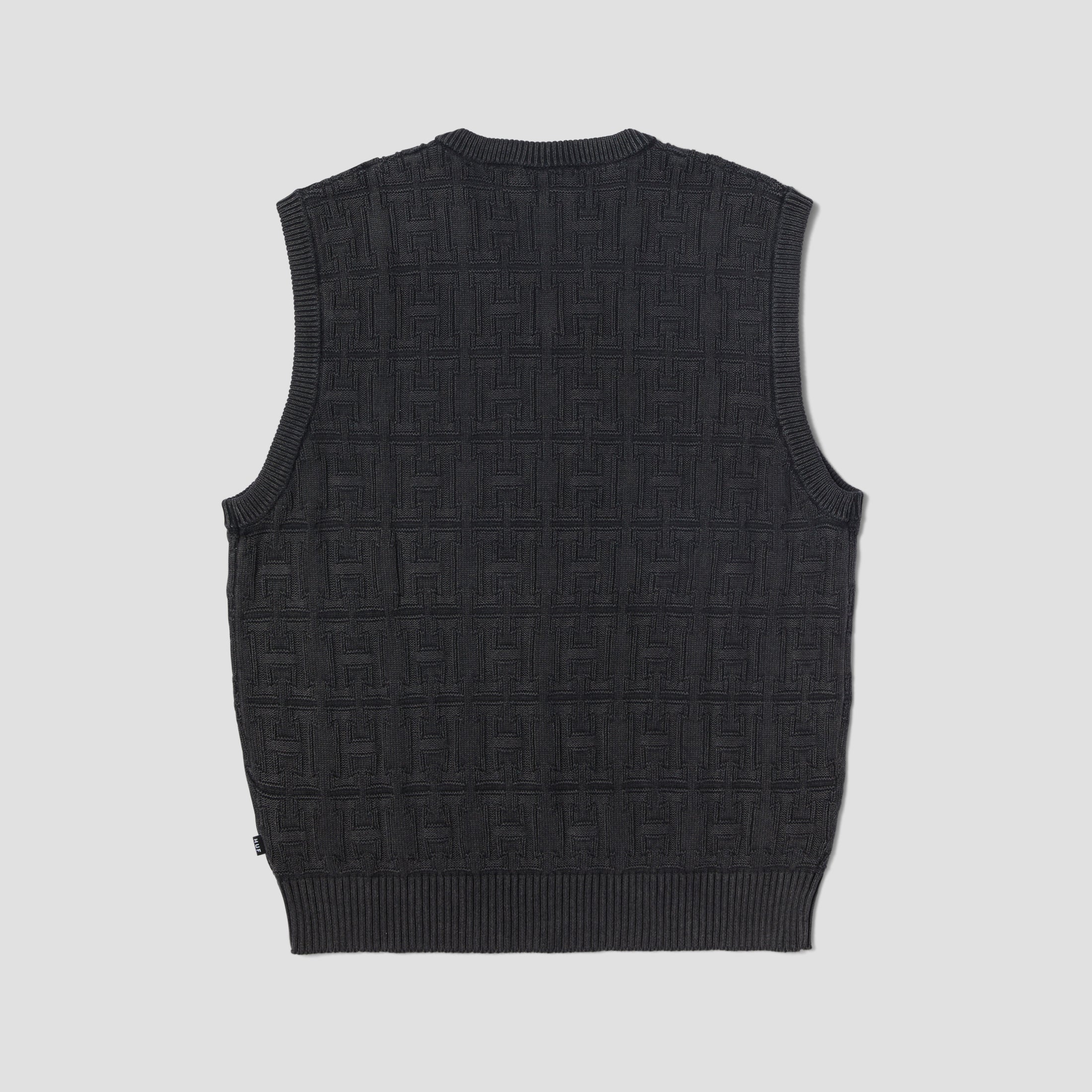 HUF Interlaced Jacquard Overdyed Vest Black