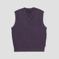 Load image into Gallery viewer, HUF Interlaced Jacquard Overdyed Vest Raisin
