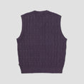 Load image into Gallery viewer, HUF Interlaced Jacquard Overdyed Vest Raisin
