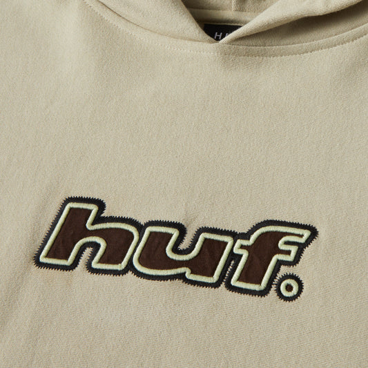 HUF Logo Applique Hooded Fleece Putty