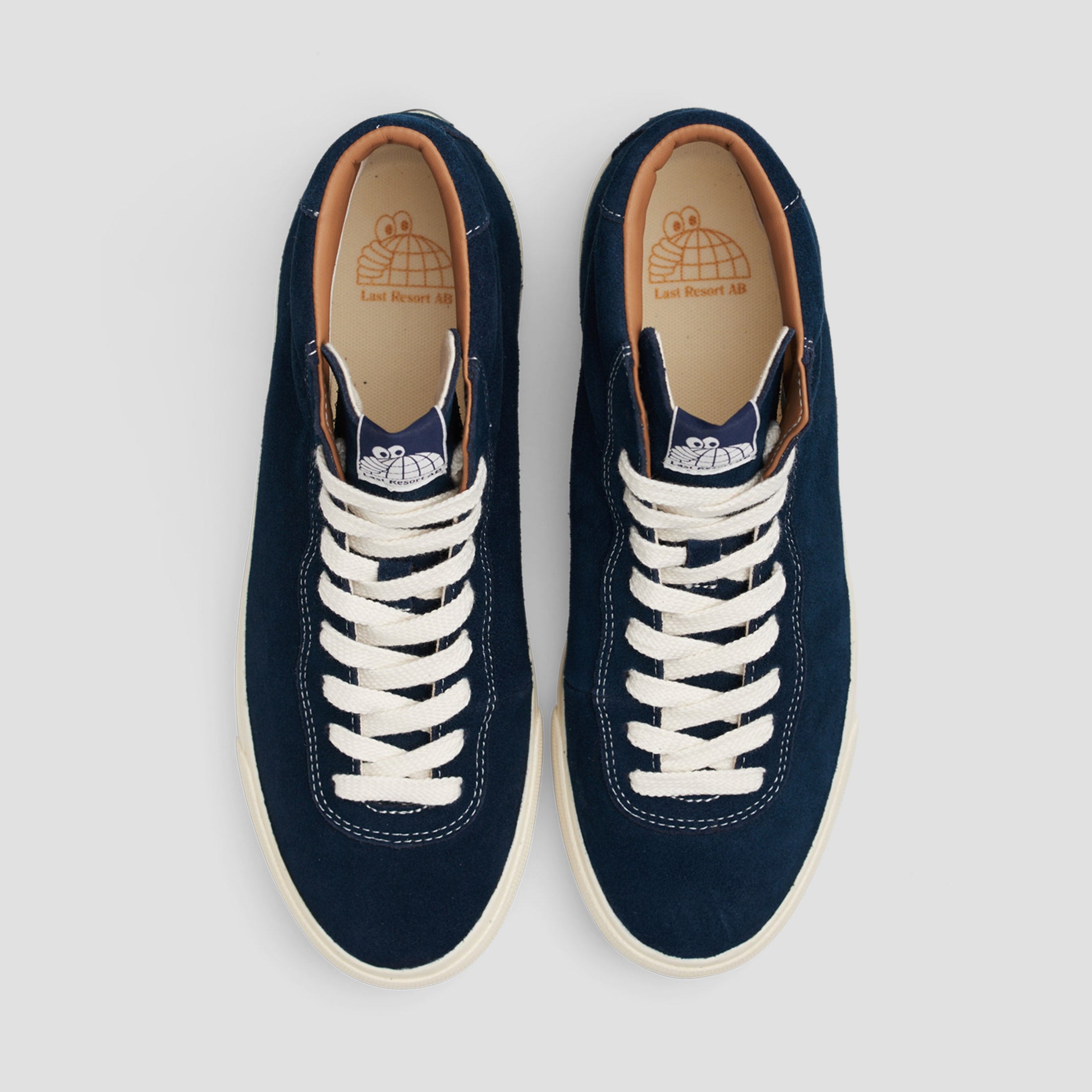 Last Resort AB VM001 Suede HI Skate Shoes Dress Blue / White