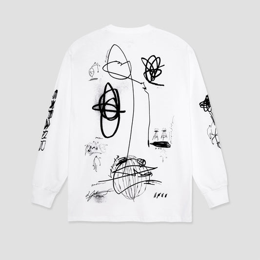 Last Resort AB x Julian Smith Expando Long Sleeve T-Shirt White / Black