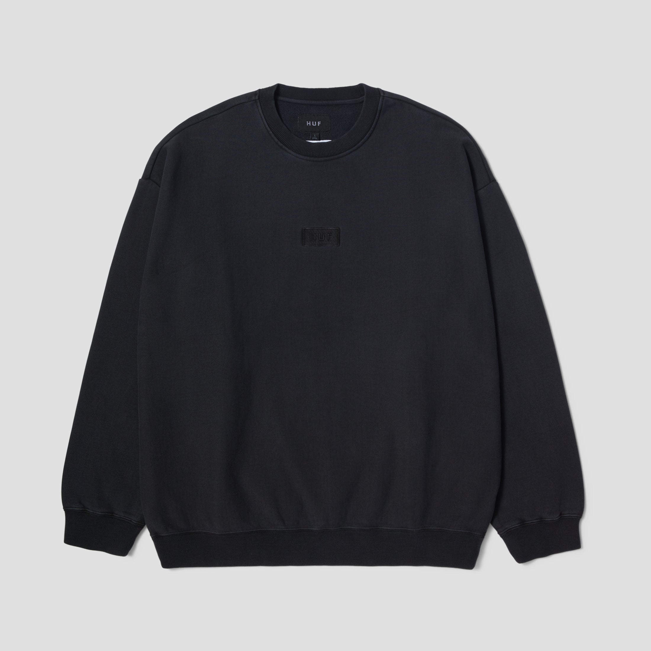 HUF Mason Crewneck Fleece Washed Black