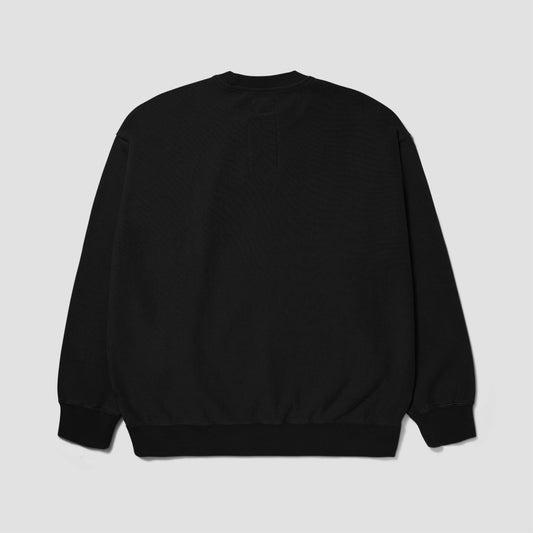 HUF Mason Fleece Crew Washed Black