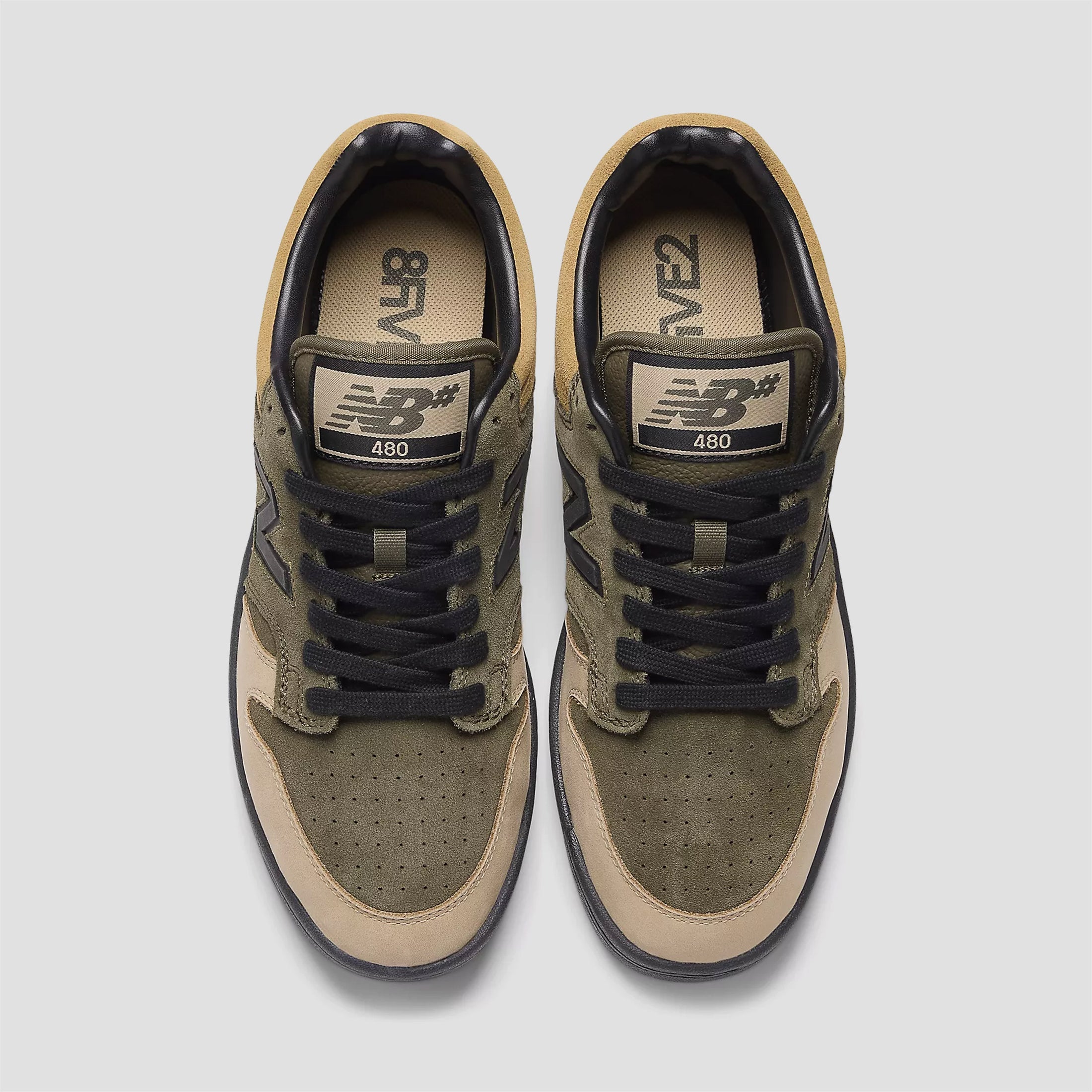 New Balance 480 Skate Shoes Olive / Tan