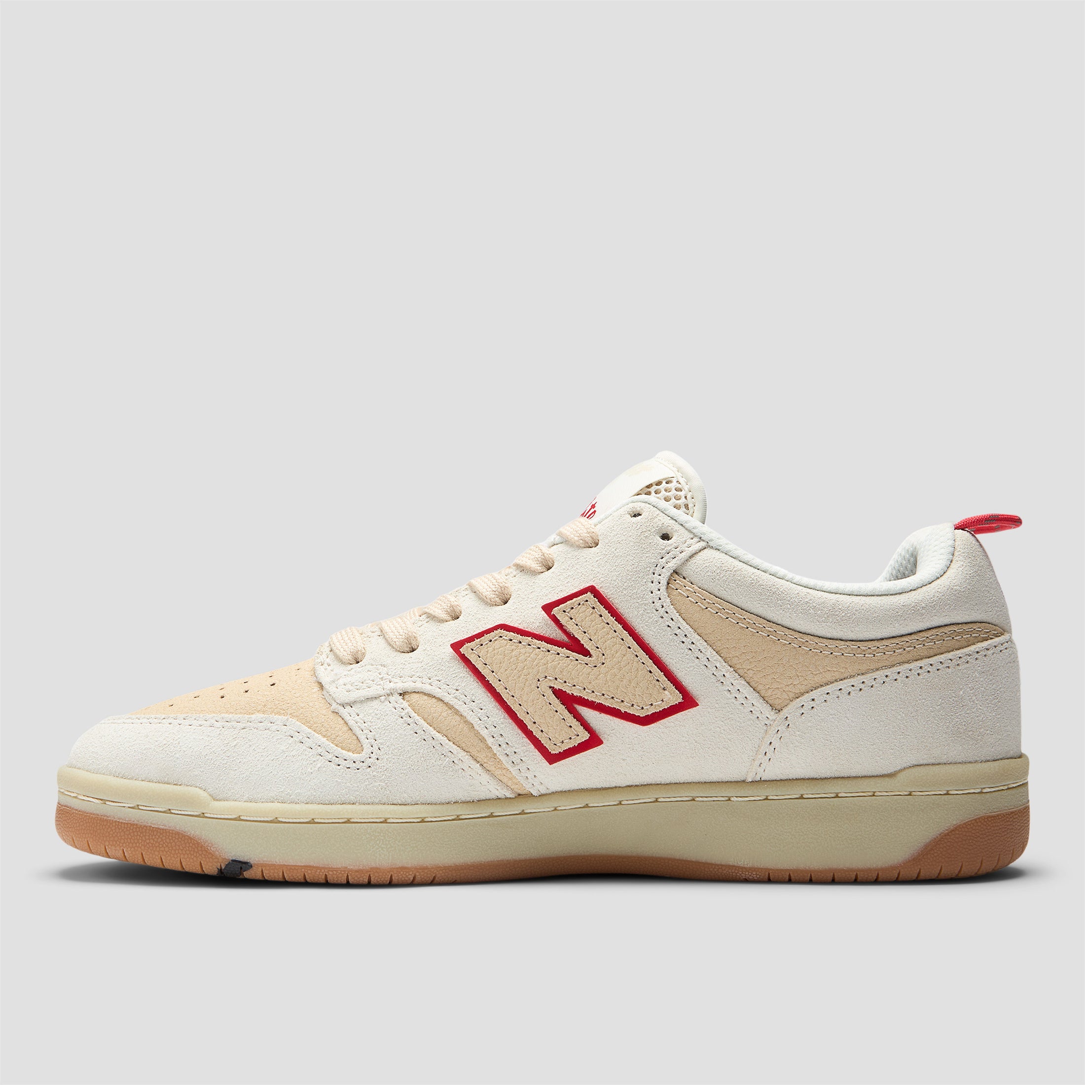 New Balance x Chocolate 480 Skate Shoes Sea Salt / Red