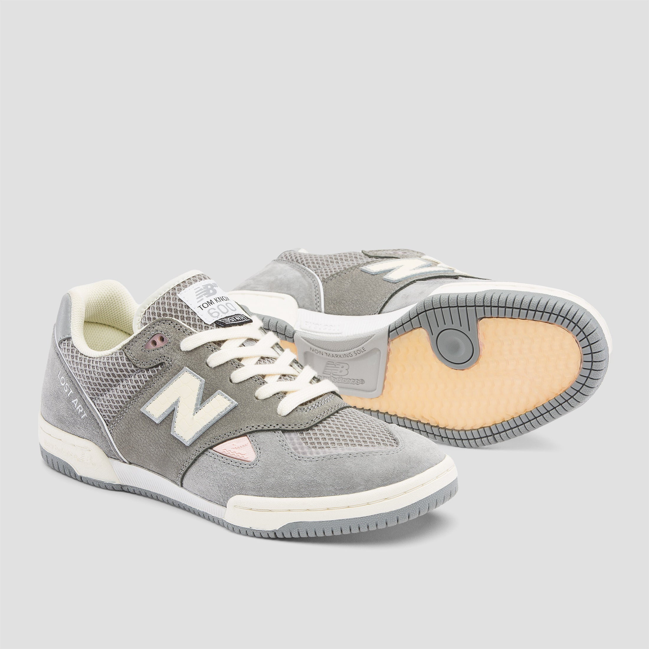 New Balance Numeric X Lost Art 600 Tom Knox Skate Shoes Grey