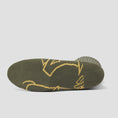 Load image into Gallery viewer, HUF Outlines Crew Sock Olive
