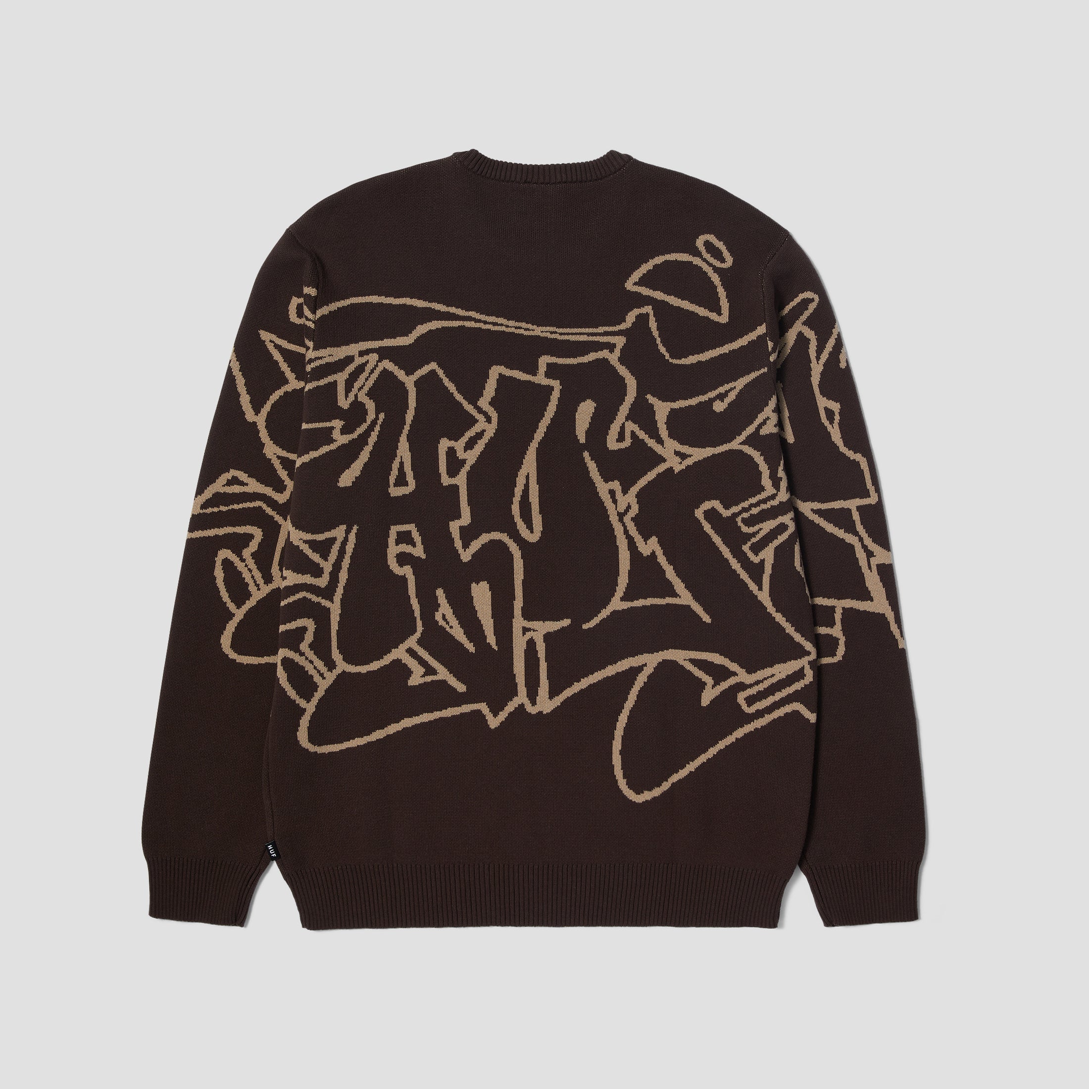 HUF Outlines Crewneck Sweater Espresso