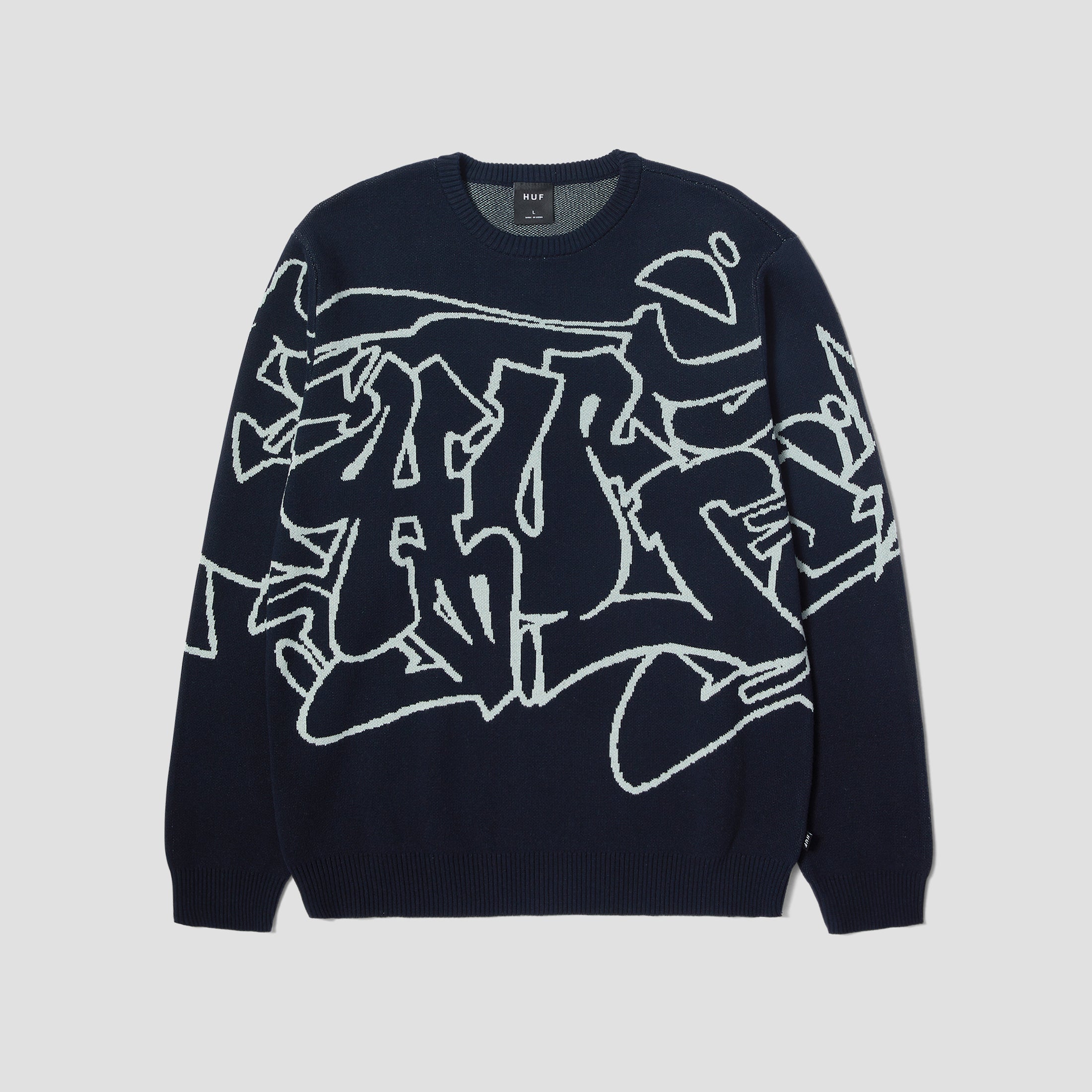 HUF Outlines Crewneck Sweater Navy