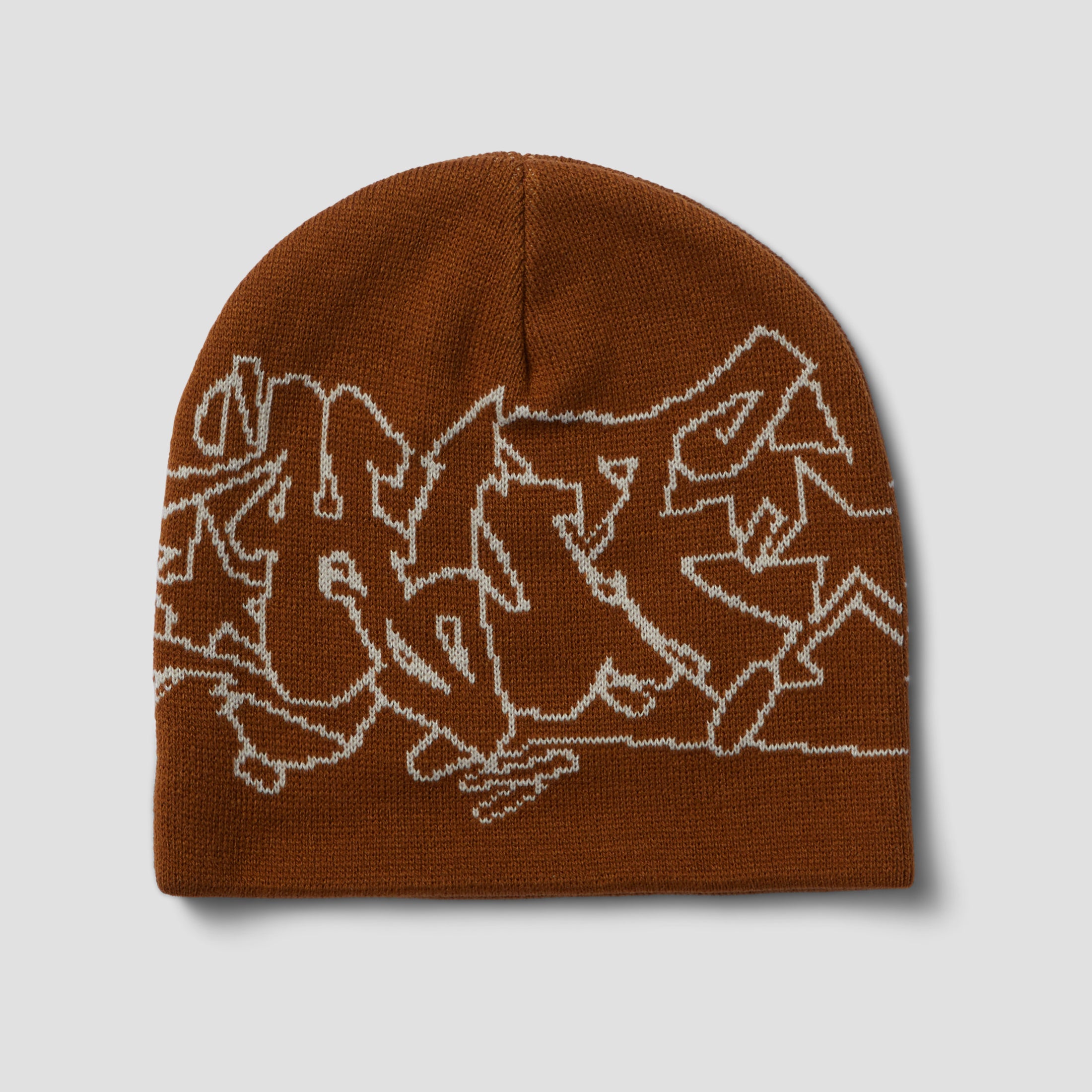 HUF Outlines Skull Beanie Russet