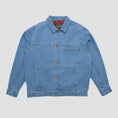 Load image into Gallery viewer, PassPort Workers Club Lined Denim Jacket Washed Light Indigo
