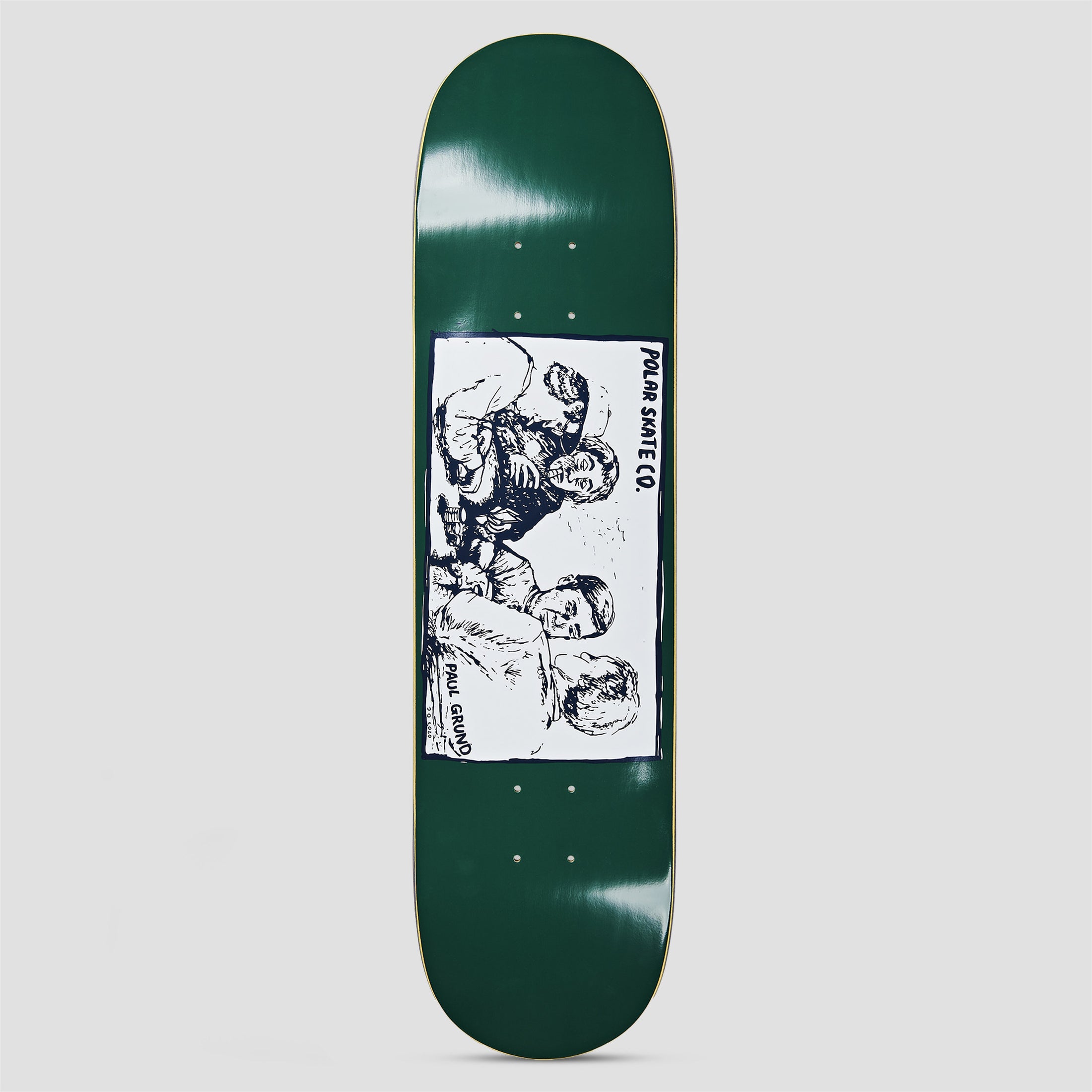 Polar 8 Paul Grund Cold Streak Skateboard Deck Dark Green