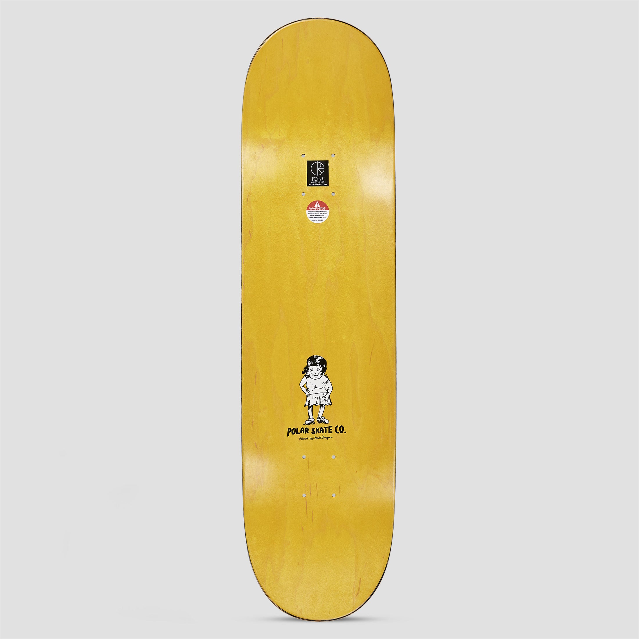 Polar 8.5 Nick Boserio Year 2020 Skateboard Deck Yellow Veneer